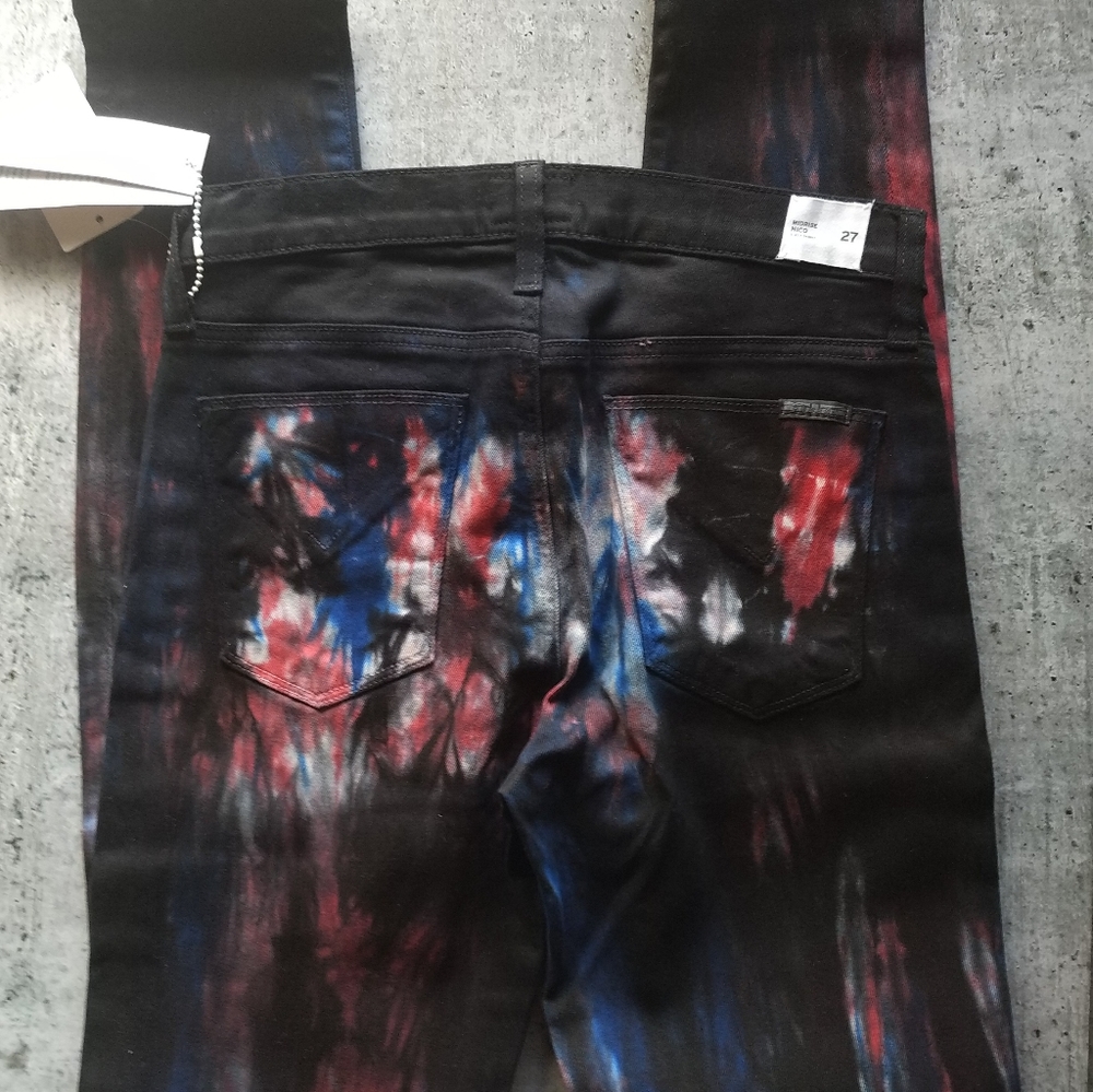 Hudson Black Tie-dyed Jeans